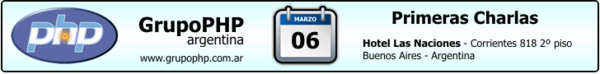 Primeras Charlas del Grupo PHP